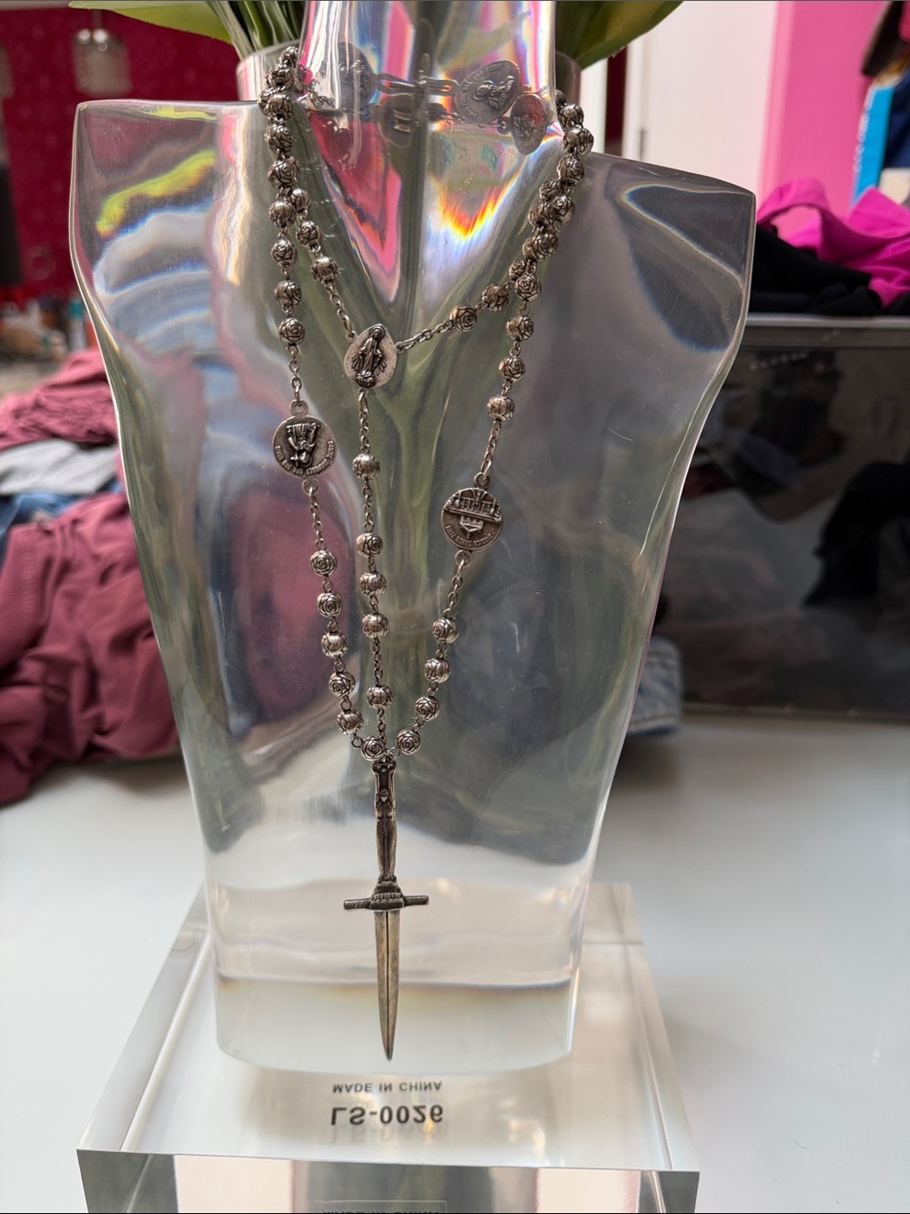Pamela Love silver rosary necklace